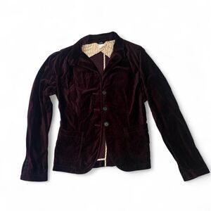Jcrew Women's Deep Purple Velvet Blazer Jacket Size S